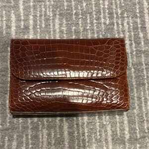 Brown Crocodile Embossed Wallet